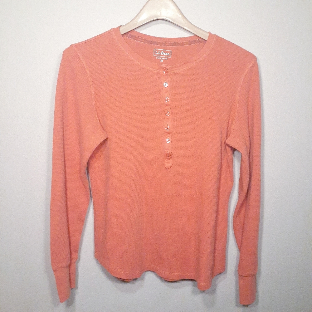 L.L Bean orange thermal shirt